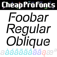 Foobar Pro Regular Oblique