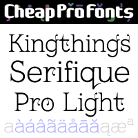 Kingthings Serifique Pro Light by Kevin King